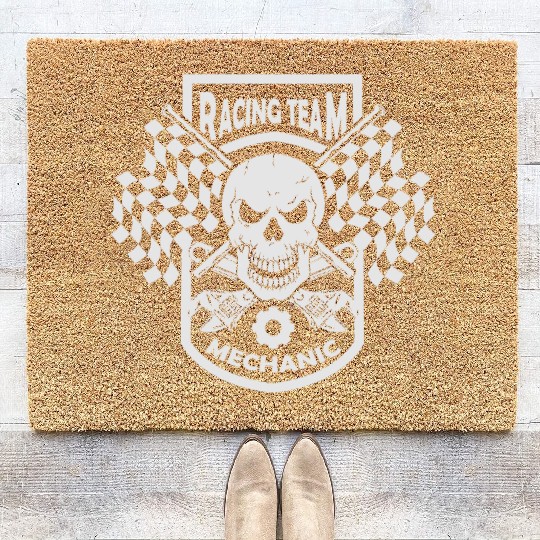 racing team mechanic Coir Doormats