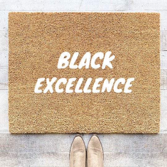 black excellence hipster grandma Coir Doormats