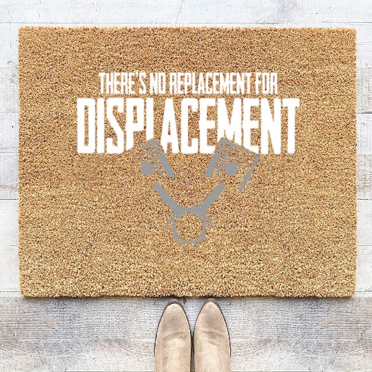 No Replacement For Displacement V8 Muscle Car Gift Coir Doormats
