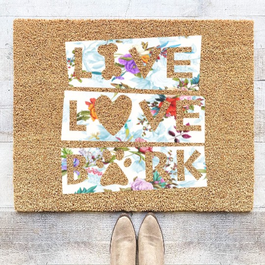 Dog Lovers Live Love Bark Coir Doormats