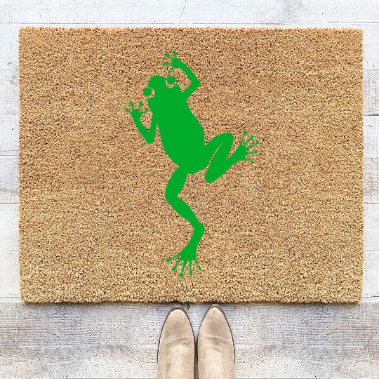 frog green Coir Doormats
