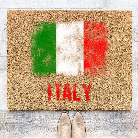 Italy Women Men Italian Coir Doormats Italia Flag Vintage