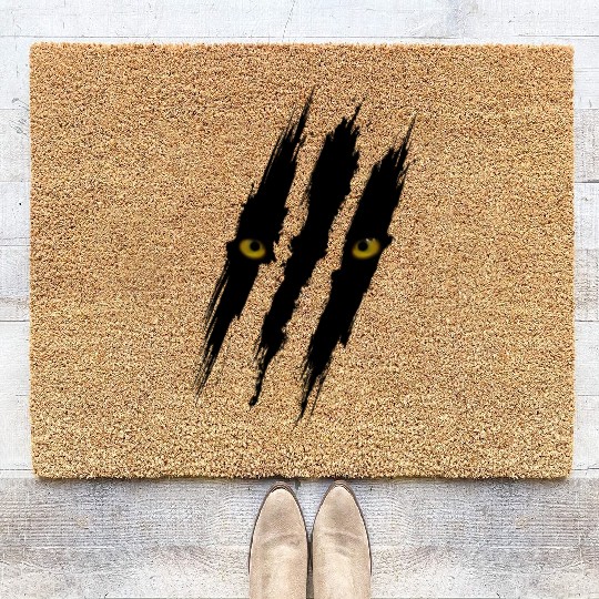 Black Panther Scratch Coir Doormats