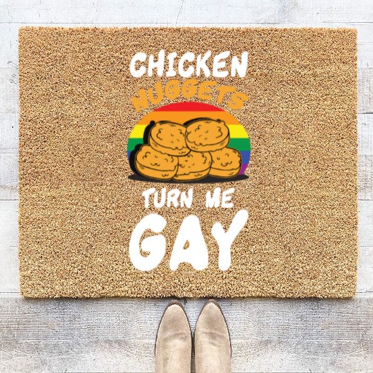 Funny Chicken Nuggets LGBT Coir Doormats