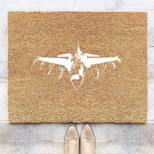Fighter jet pilot airforce Coir Doormats