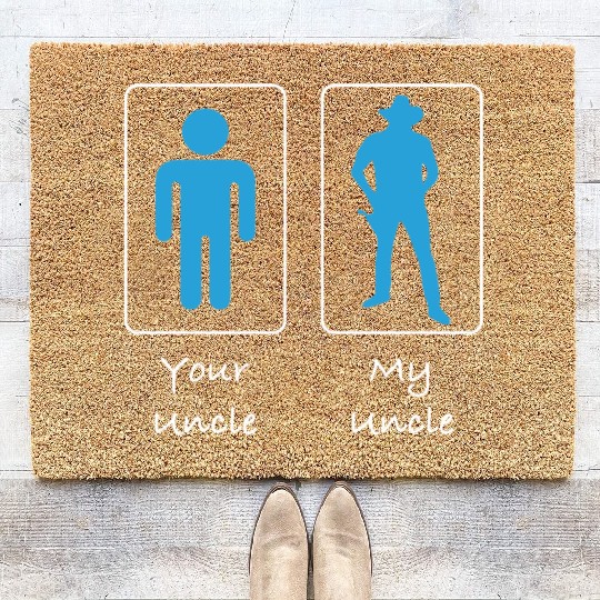 Your Uncle My Uncle Cowboy Coir Doormats