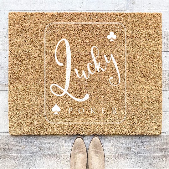 poker cards chips playing game gift casion Coir Doormats