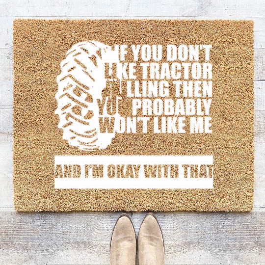 Tractor Pulling Farm Lover Coir Doormats