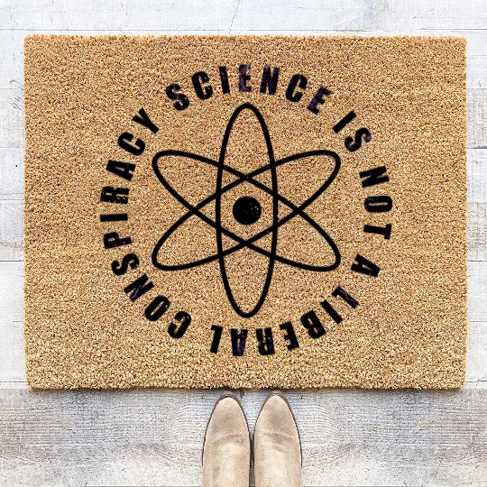 Science is not a liberal conspiracy Coir Doormats