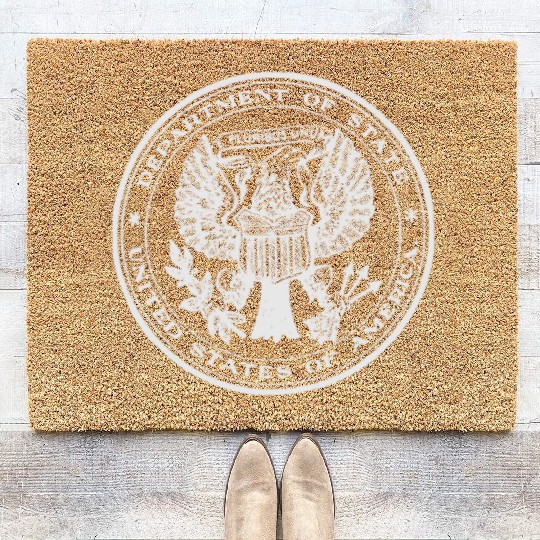 US Dept of State Seal Coir Doormats