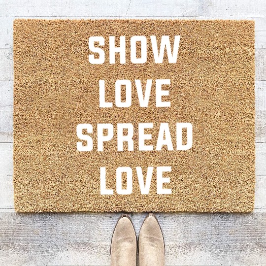 Show LOVE Spread LOVE GRiZ love Coir Doormats camp