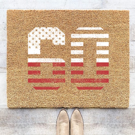 Retro USA Number 60 College Baseball Jersey Coir Doormats