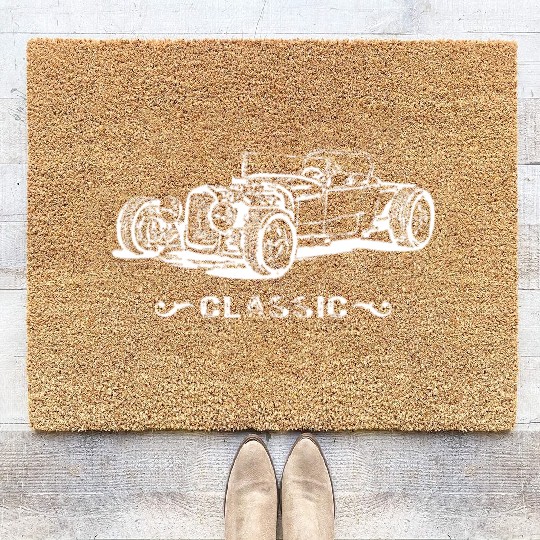 Classic Hot Rod Coir Doormats