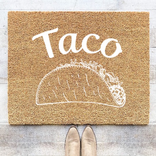 threadrock taco taquito infant bodysuit men matchi Coir Doormats