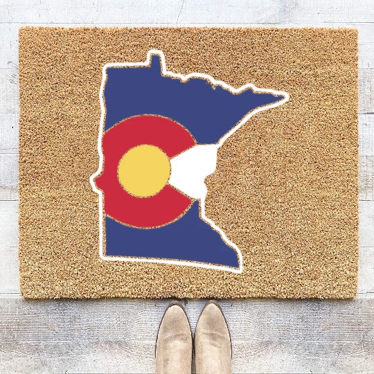 Colorado Flag Minnesota State minnesota grandpa Coir Doormats