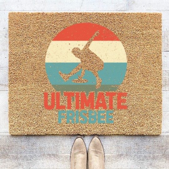 Ultimate Frisbee Retro Coir Doormats