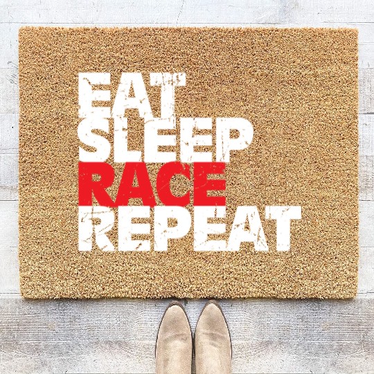 Race gift car racing car Coir Doormats