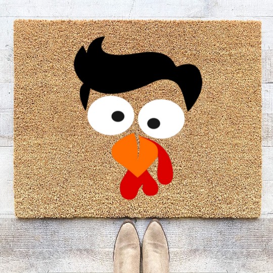Turkey Face Thanksgiving Coir Doormats