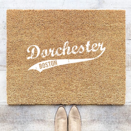 Dorchester Boston Massachusetts Vintage Look Coir Doormats