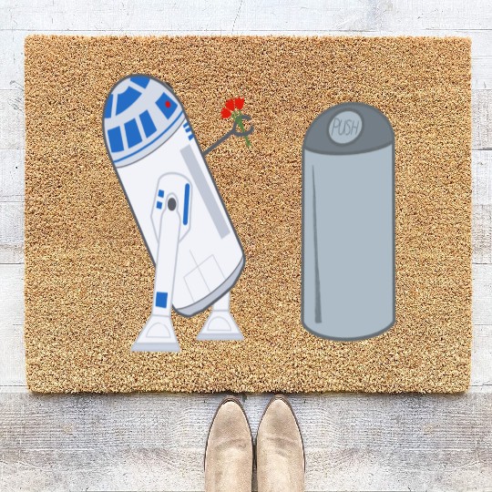 Confused R2D2 Coir Doormats