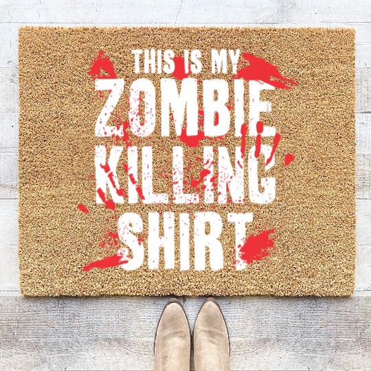 THIS IS MY ZOMBIE KILLING Coir Doormats
