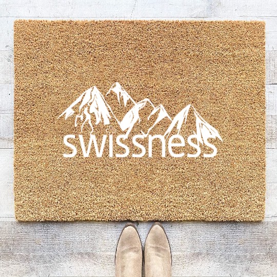 Swissness Switzerland Mountains Alps Schweiz Coir Doormats