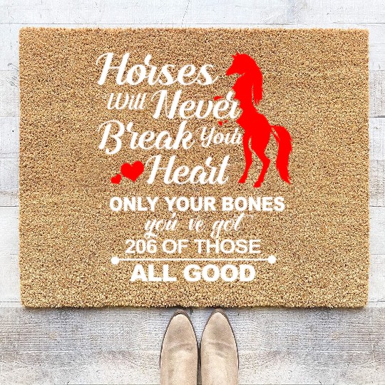 Equestrian Sport Horse Girl Pony Appaloosa Western Coir Doormats