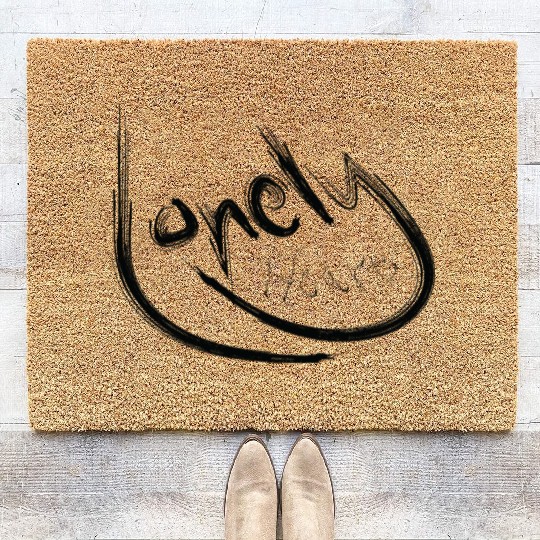 lonely heart Coir Doormats