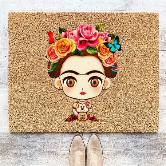 FRIDA KAHLO woman Coir Doormats