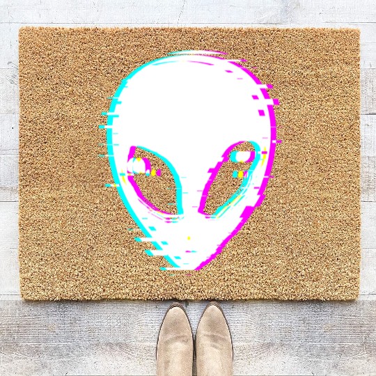 Aliens Gift Ufo Space Saucer Mars Geek Scifi Solar Coir Doormats