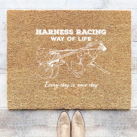 Harness Racing Way Of Life Every Day Is Race Day Coir Doormats