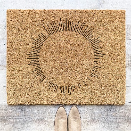 Sun, Sunbeam, Sunshine, Sun Rays, Vintage Coir Doormats