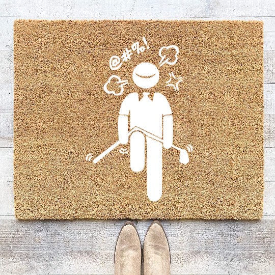 Angry Golfer Coir Doormats