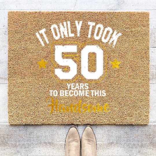 50th Birthday Gift Dad Grandpa 50th Birthday Coir Doormats