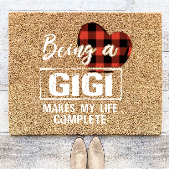 being a Gigi makes my life complete grandma Coir Doormats