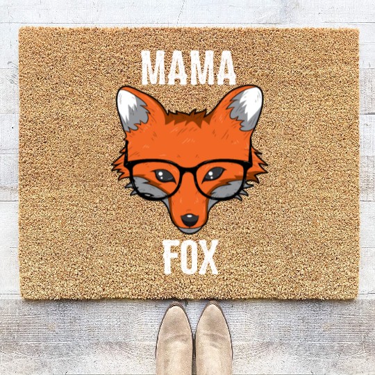 Mama Fox Coir Doormats Smart Foxes Lover Cute Farmer Mom