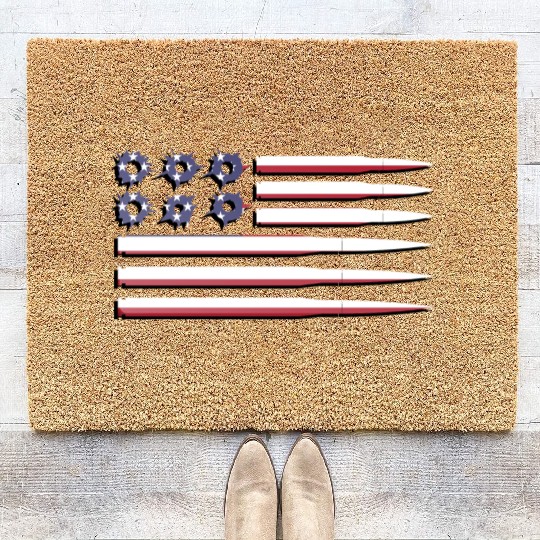 Ammo product - American Flag - Gun Owner Gifts Coir Doormats