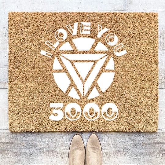 I love you 3000 I am Iron Man marvel film supernat Coir Doormats