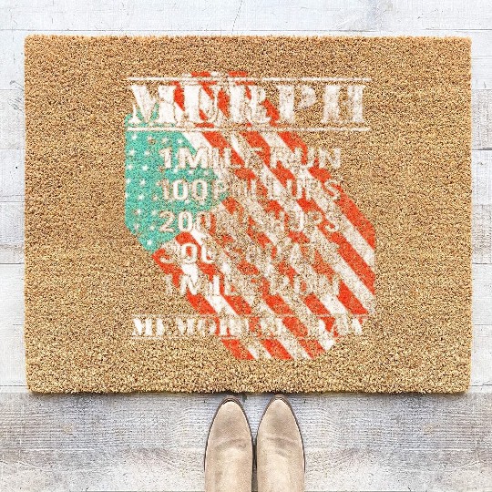 2019 Murph Challenge Memorial Day WOD Workout Gym Coir Doormats