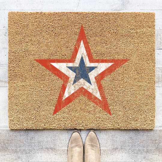 4th july Stars and Stripes Star vintage Coir Doormats