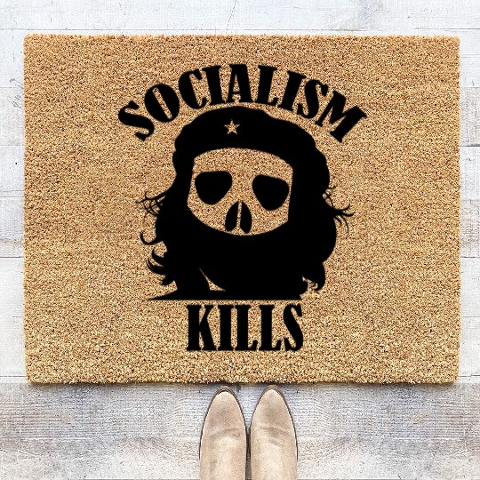 Socialism Kills No Marxism Enjoy Capitalism Coir Doormats