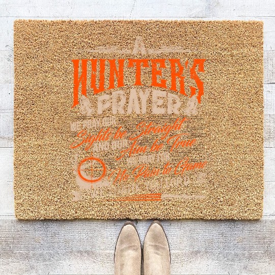 A Hunter's Prayer | Deer Hunting Statement Antler Coir Doormats