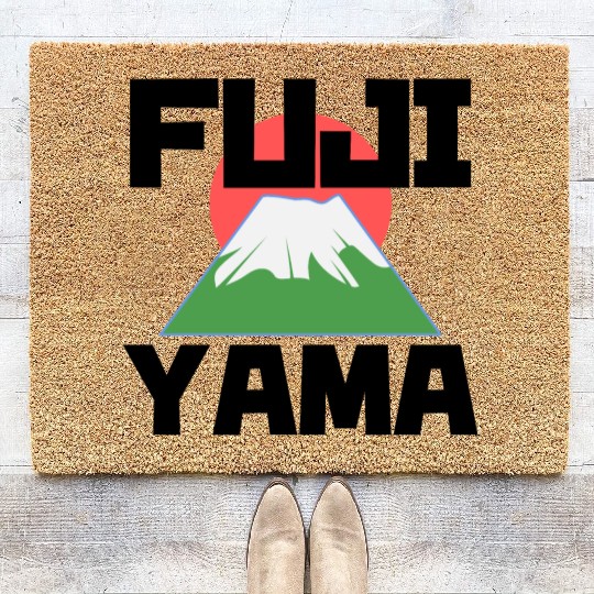 Mount Fuji Fujiyama Volcano Japan Coir Doormats