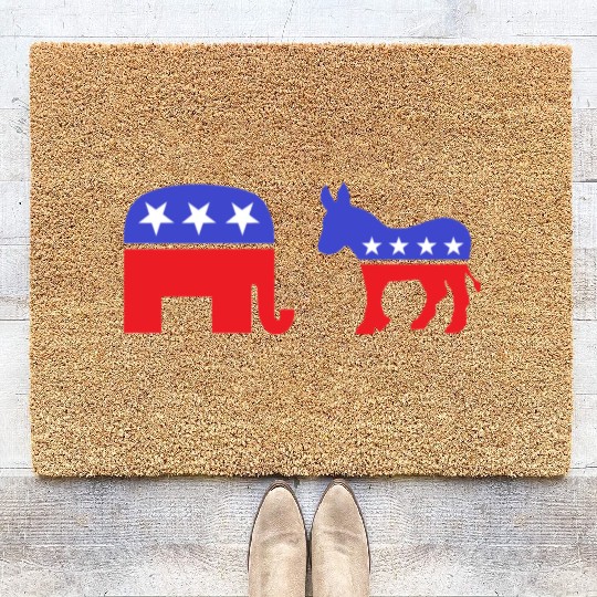 Democrat Republican Coir Doormats