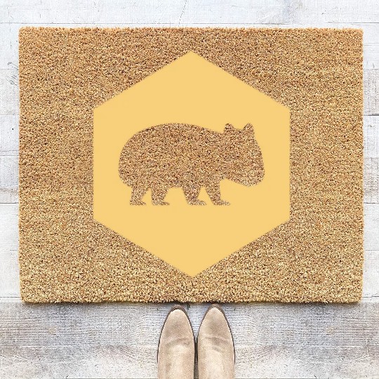 Wombat Australia Animal Welfare Wilderness Gift Coir Doormats
