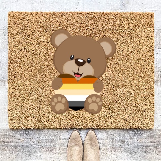 Teddy Bear LGBT Gay Pride Cartoon CSD Fetish Coir Doormats