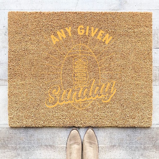 Any Given Sunday American Football Soccer Players Coir Doormats