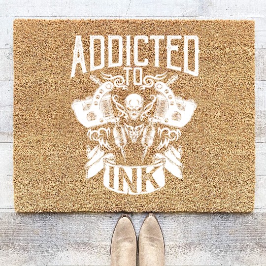 Addicted to Ink Inked Tattoo Artist Tattooed Coir Doormats