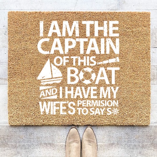 Captain Coir Doormats I Am The Boat Captain Proud Coir Doormats