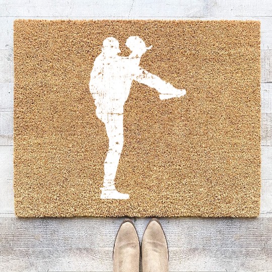 Baseball Pitcher Coir Doormats